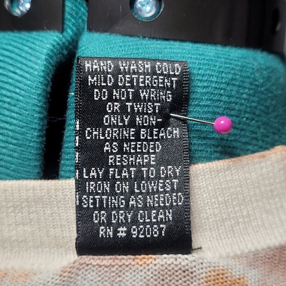 Saks 5th Ave Real Clothes Orange Taupe Leopard Animal Print Cardigan Size Medium - Picture 4 of 4